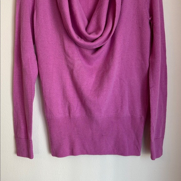 Ann Taylor Cowl neck Magenta wool angora rabbit hair cashmere Sweater small NWT - Picture 3 of 13